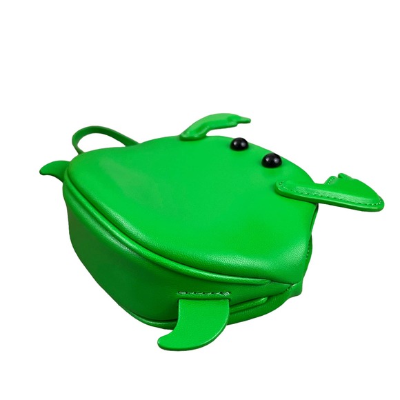 Kate Spade Green Shelly Crab Wristlet Coin Purse Bag Charm Leather - Picture 3 of 6